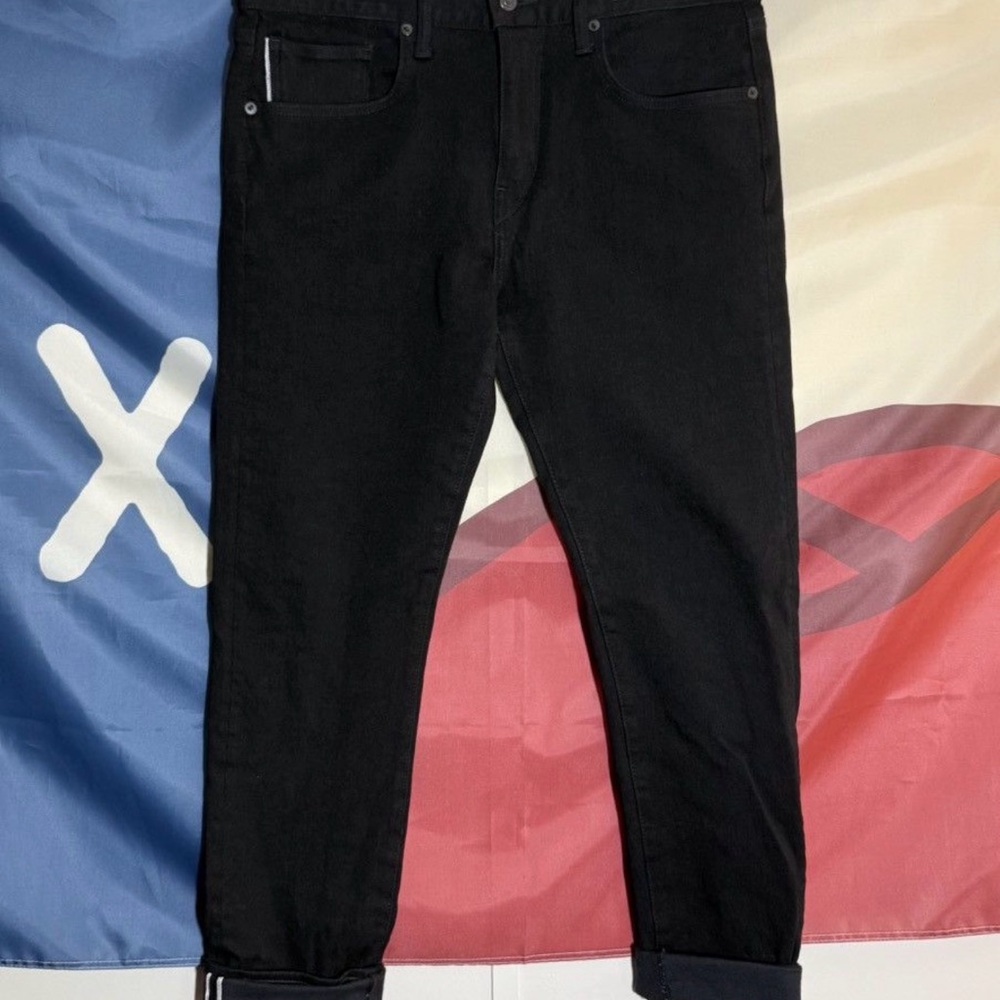 Hiroshi Kato Scissors Tapered cut 10.5 oz black raw selvage jeans 33x33